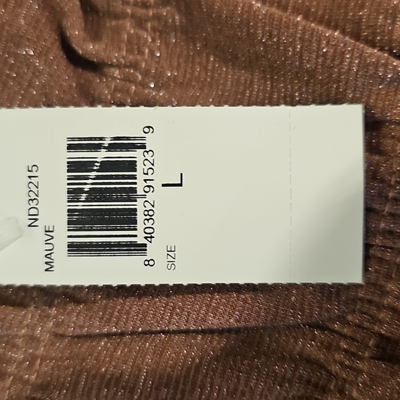 NWT Lumiere Metallic Long Sleeved Shirred Minidress Shimmery Sparkly Mauve Large - Picture 13 of 13